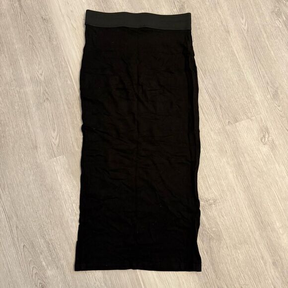 Miss Selfridge Black Stretch High-Waisted Bodycon Midi Skirt Size 6 - Picture 4 of 5